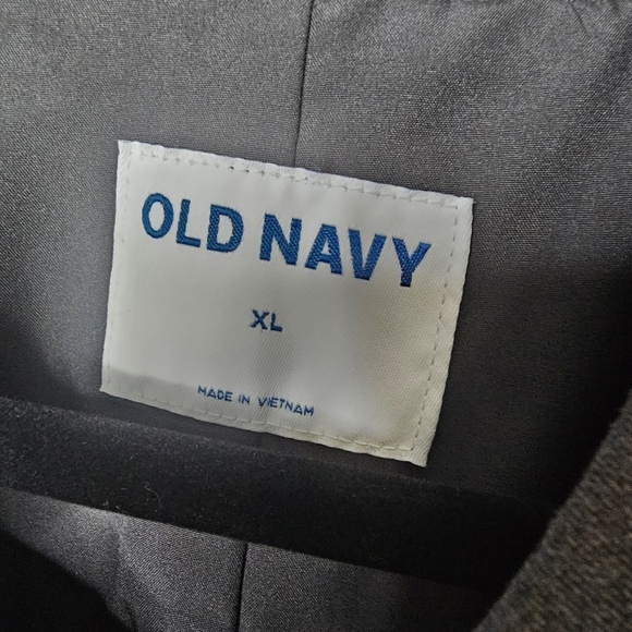 Old Navy Blazer‎ Womens XL Gray 1 Button Suit Jacket Career Business Office NWT - Picture 5 of 9